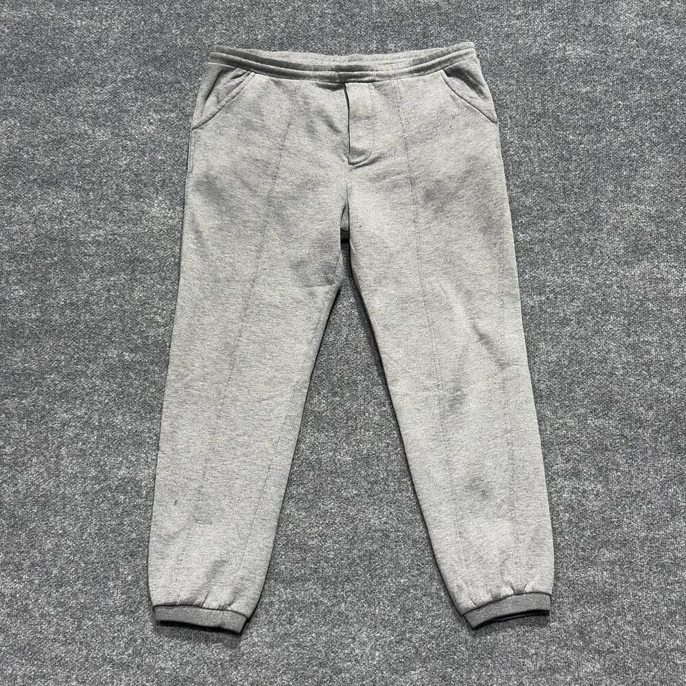 Vintage Christian Dior Sweatpants Mens Medium Gray Jogger Elastic Cuffs 80s